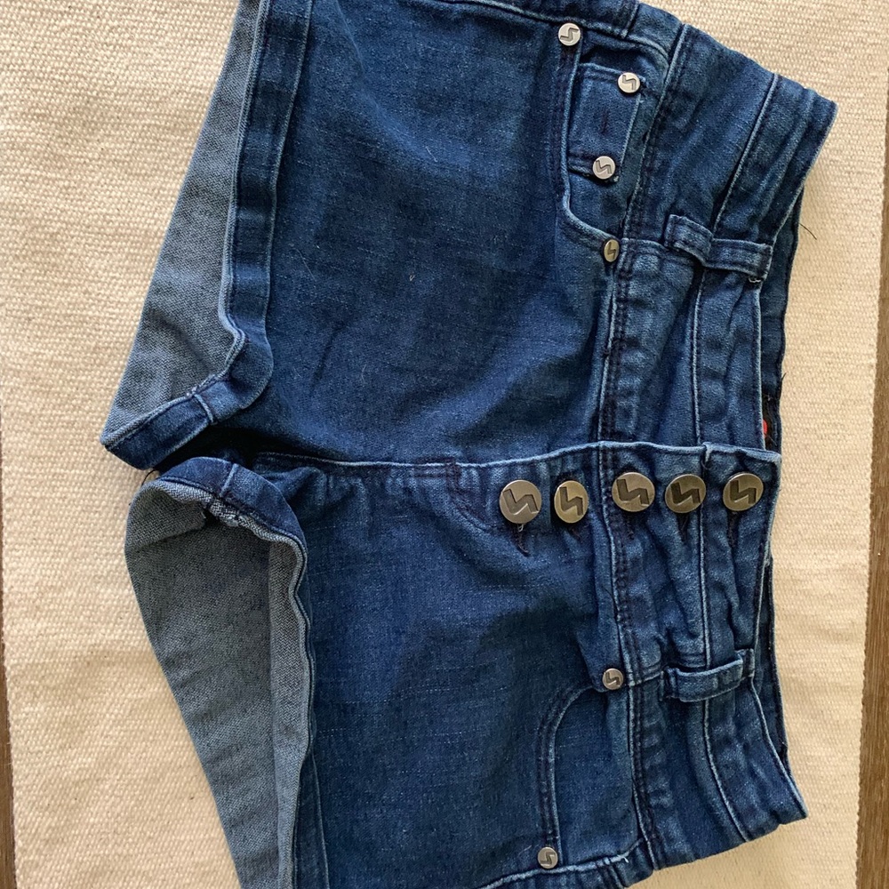 Scissor brand girls 12 Jean high waisted shorts